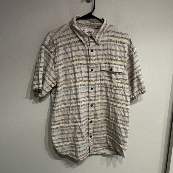 Howler Bros Mens Large Short Sleeve Button Up Shirt Aztec - Picture 1 of 7